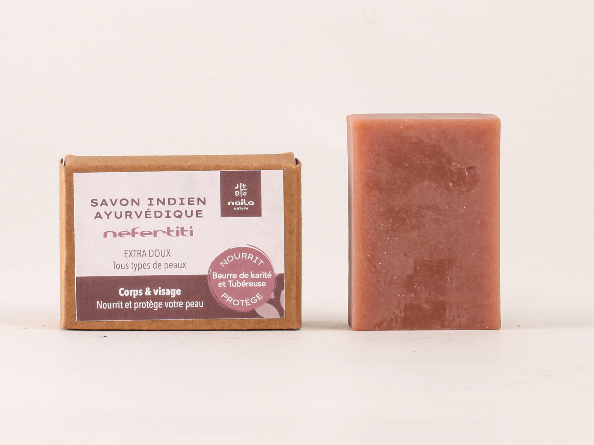 Lot de 2 savons Ayurvédiques beurre de karité & tubéreuse 