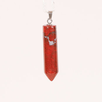 Pendentif pointe Jaspe Rouge
