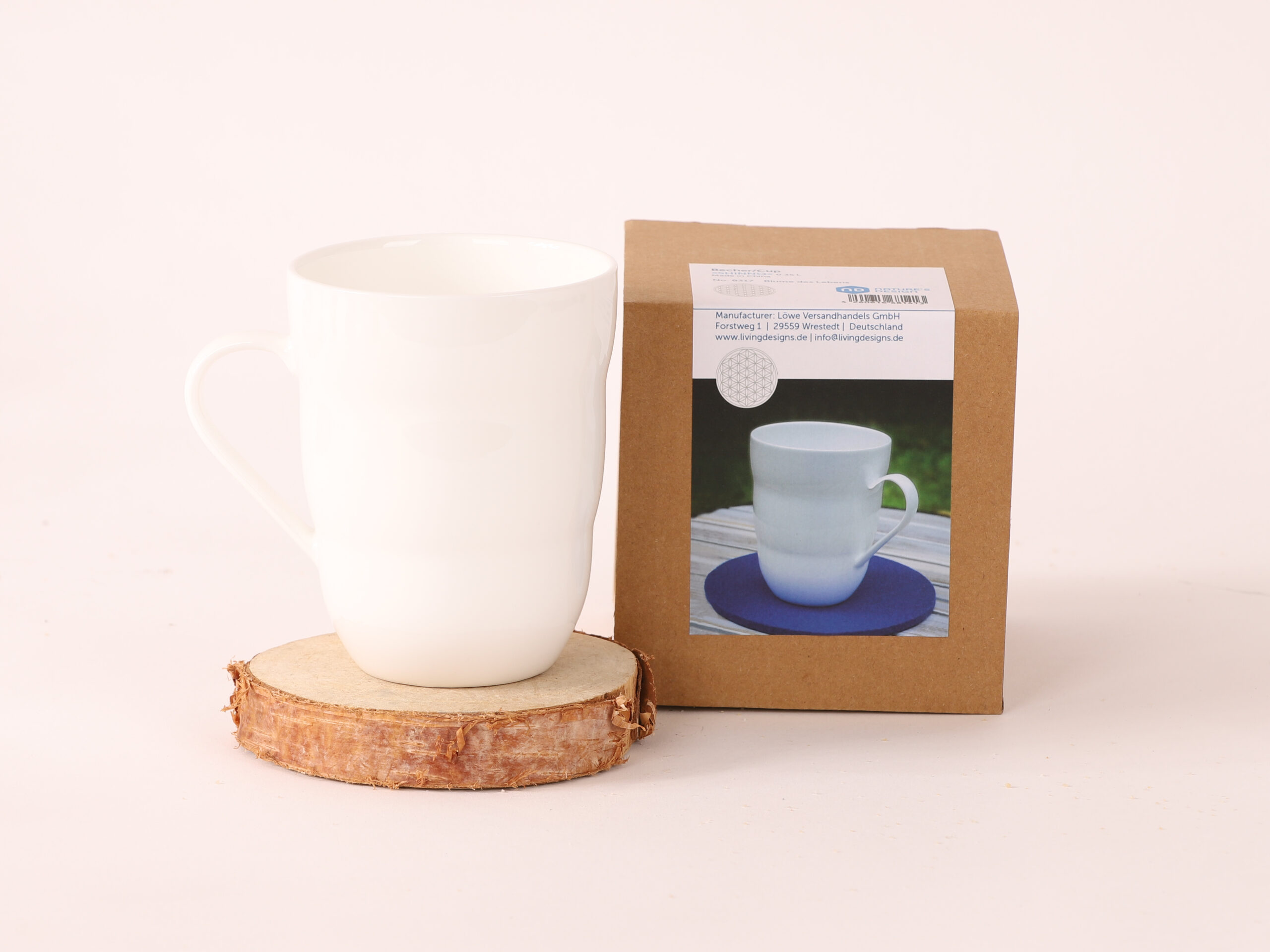 Natures-Design Shinno mug fleur de vie gris argenté