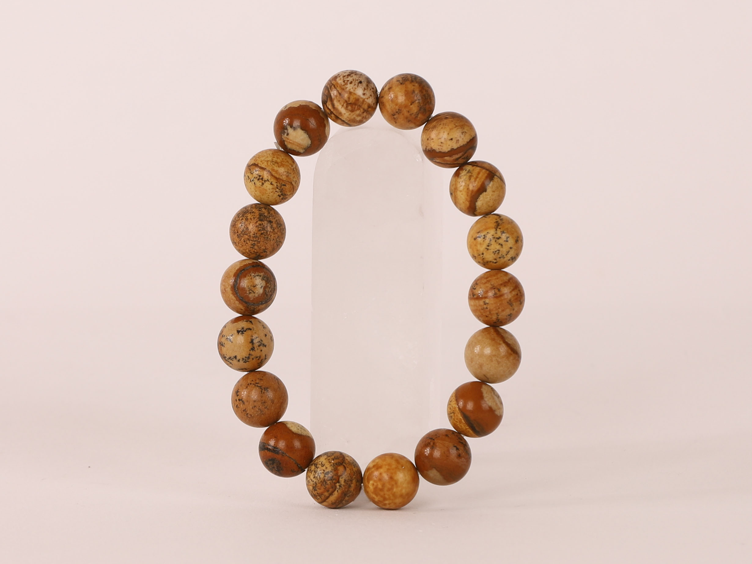 Bracelet Jaspe Paysage 'A' perles 10mm 10 Bracelet Jaspe Paysage 'A' perles 10mm