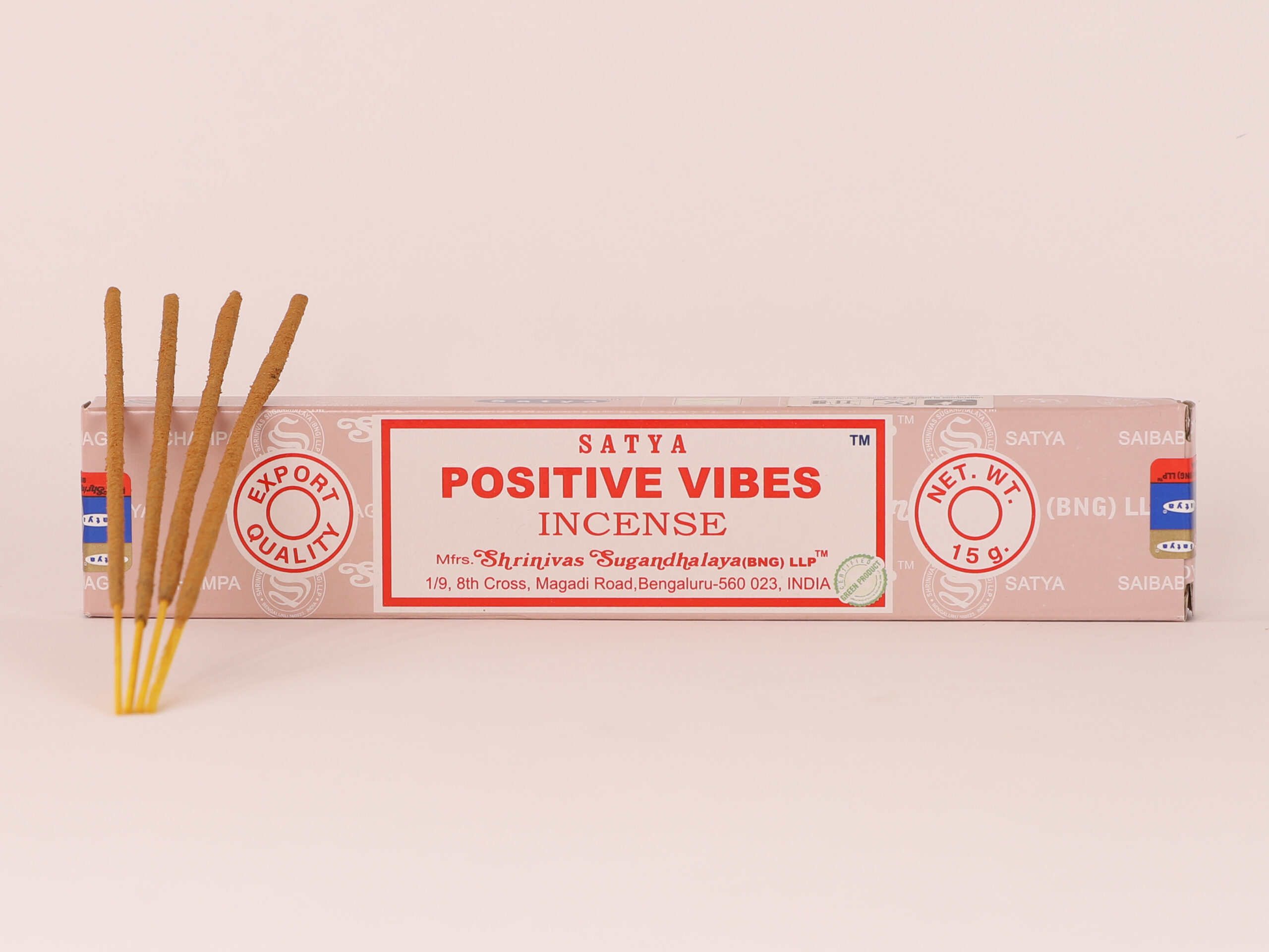 Lot de 5 encens Satya Positive vibes en bâtons