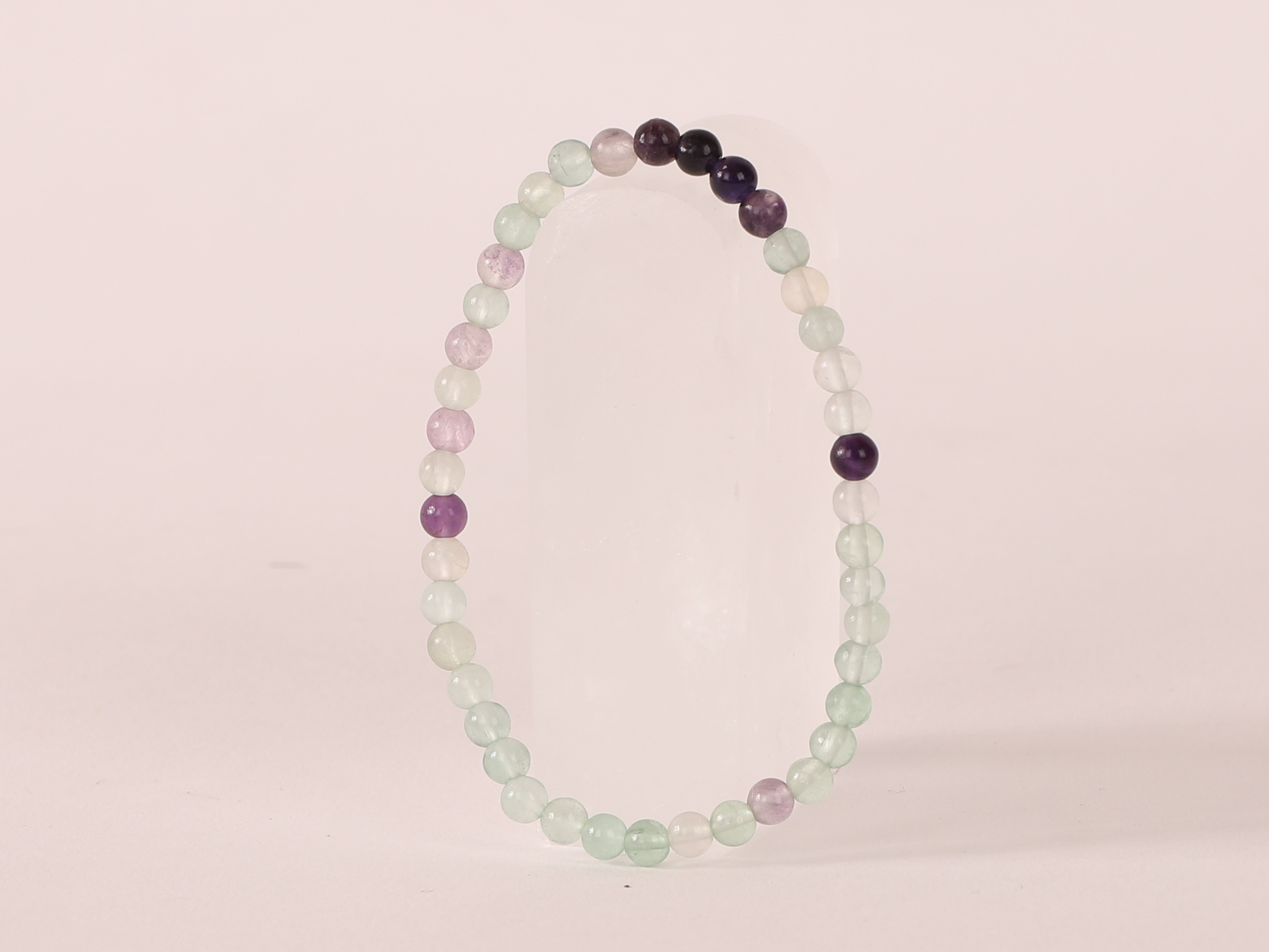 Bracelet Fluorite 'A' perles 4mm 6 Bracelet Fluorite 'A' perles 4mm