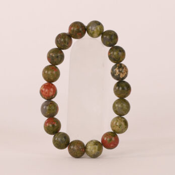 Bracelet Unakite perles 10mm
