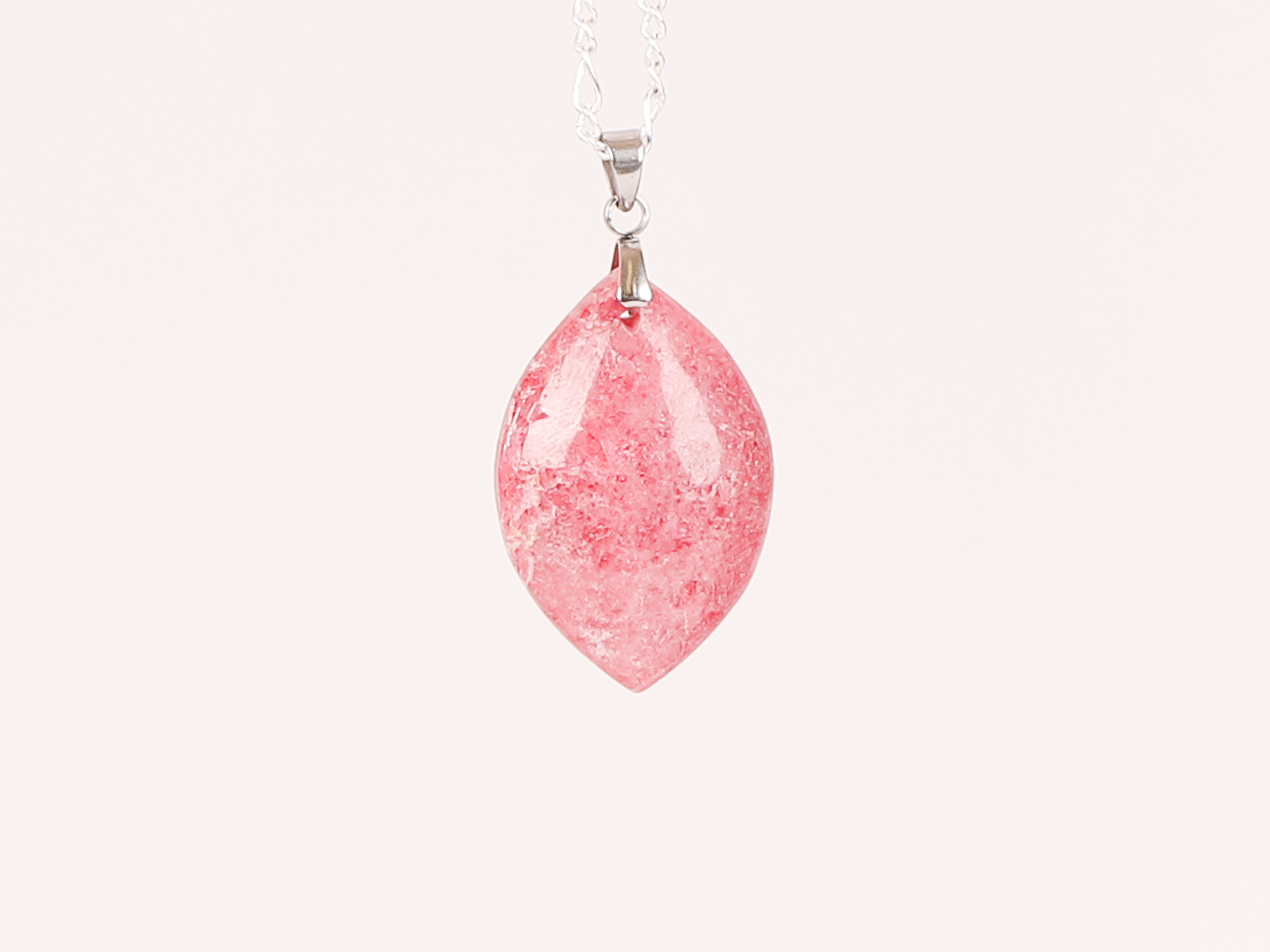 Pendentif marquise Rhodonite