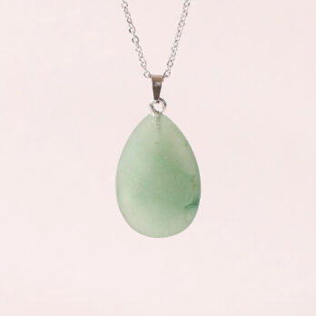 Pendentif larme Aventurine Verte