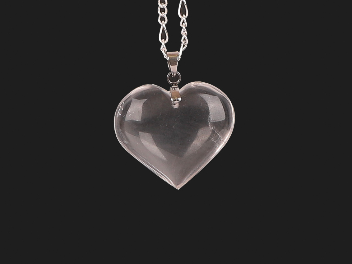 Pendentif coeur Cristal de Roche