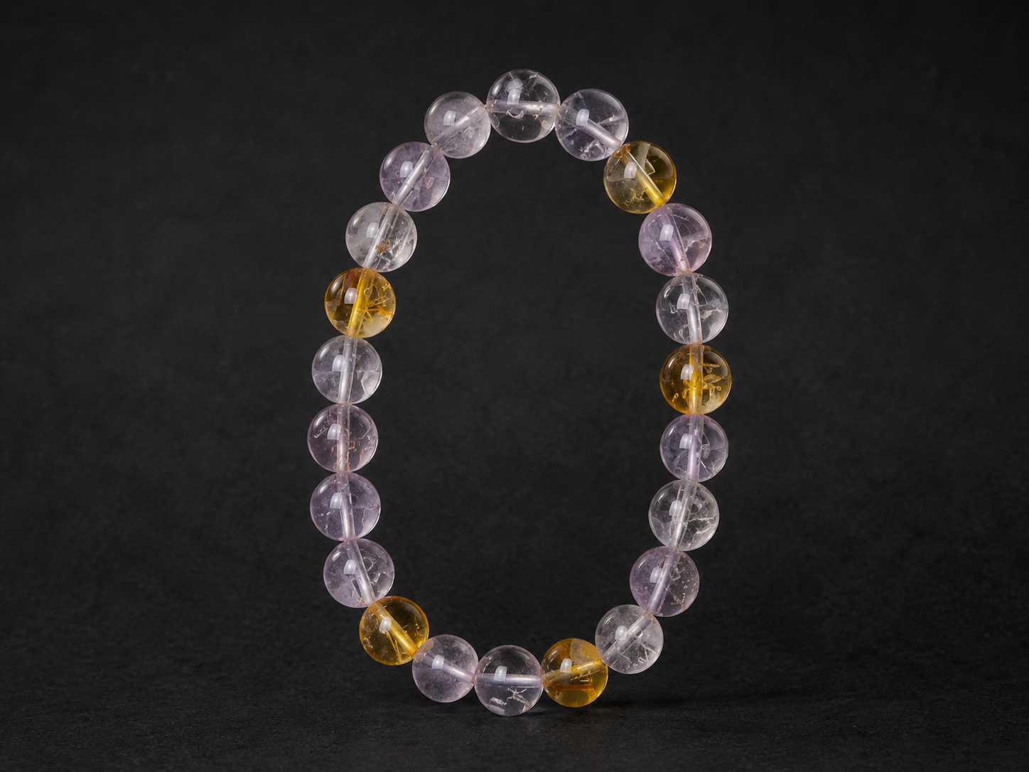 Bracelet Amétrine ‘’AA’ perles 8mm 14 Bracelet Amétrine ‘’AA’ perles 8mm