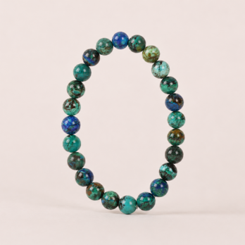 Bracelet Azurite ‘AAA’ perles 8mm