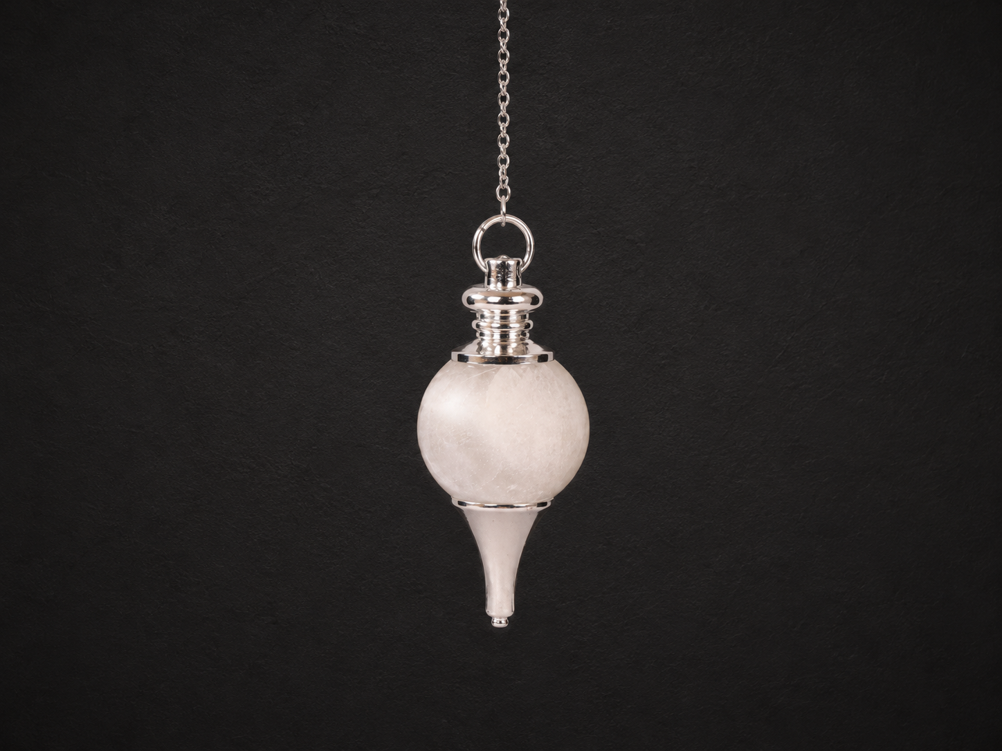 Pendule Pierre de Lune Blanche sphérique 5 Pendule Pierre de Lune Blanche sphérique