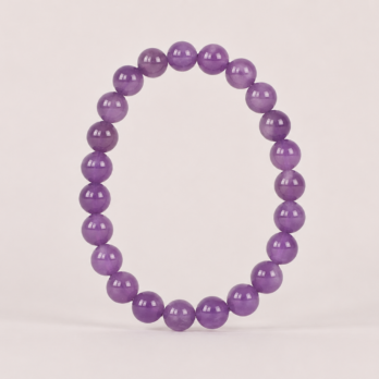 Bracelet Améthyste ‘A’ Light perles 8mm