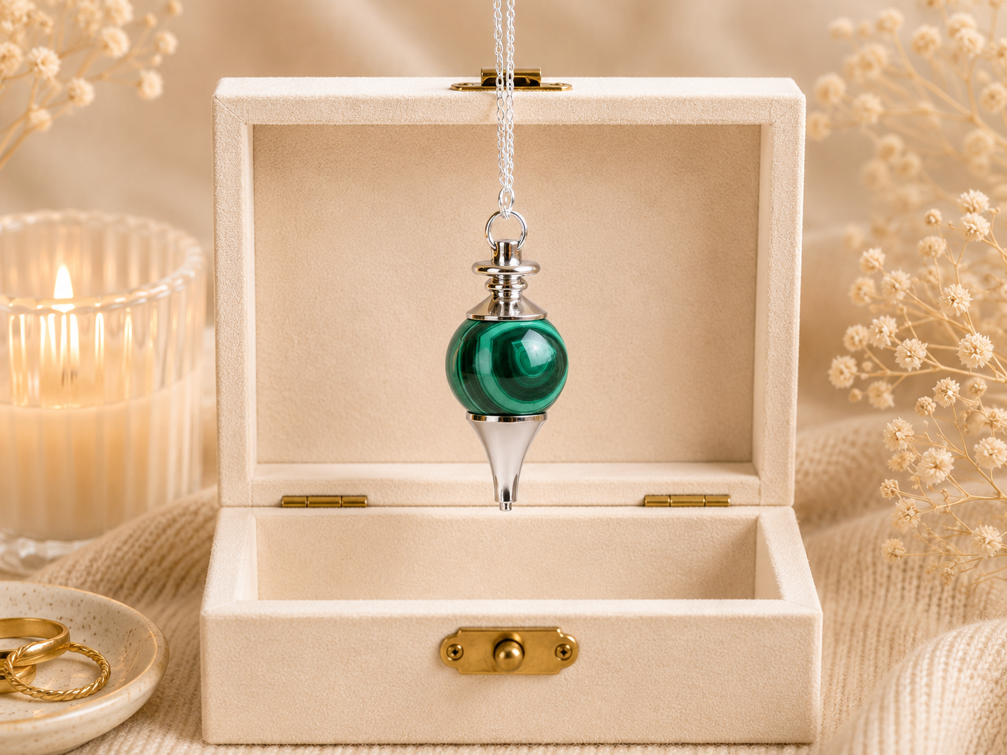 Pendule Malachite sphérique 3