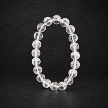 Bracelet Cristal de Roche 'A' perles 10mm