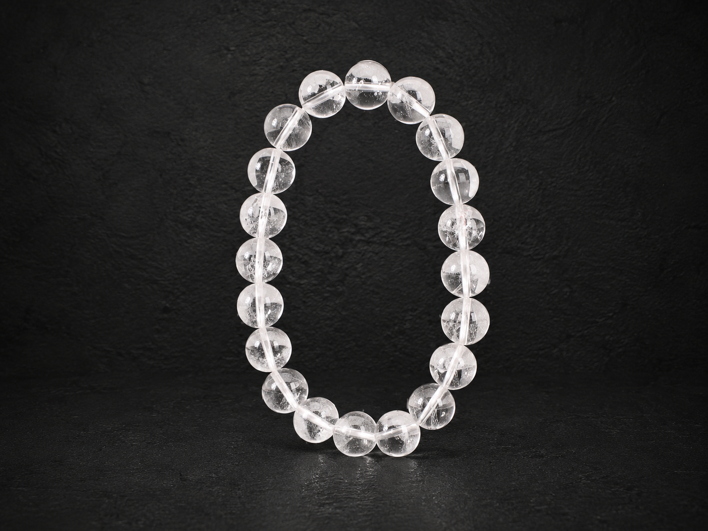 Bracelet Cristal de Roche 'A' perles 10mm