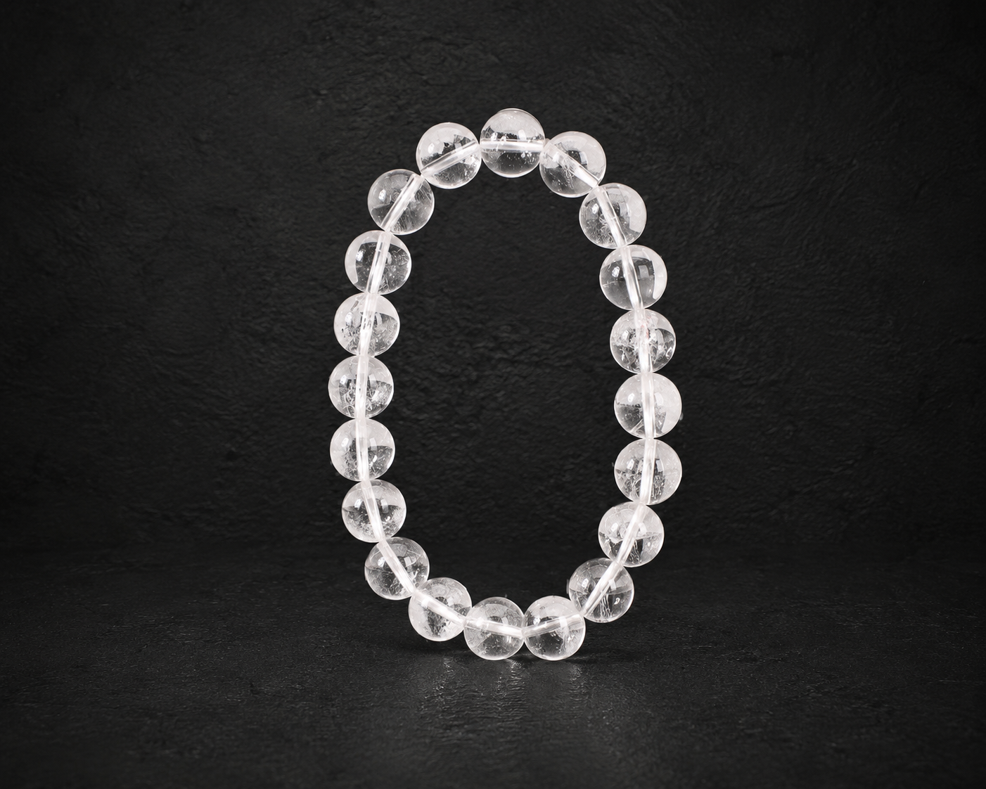 Bracelet Cristal de Roche 'A' perles 10mm 1 Bracelet Cristal de Roche 'A' perles 10mm