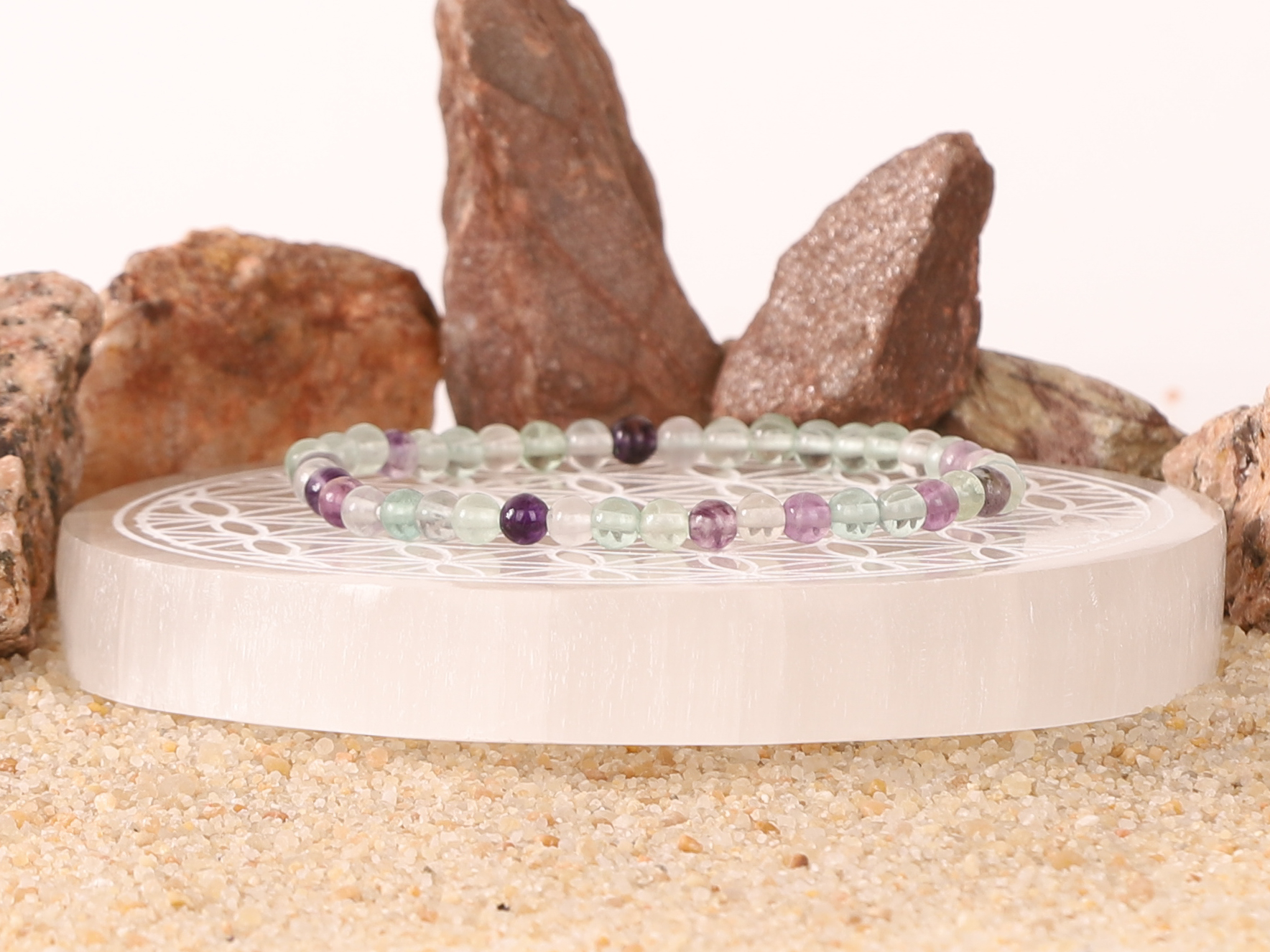 Bracelet Fluorite 'A' perles 4mm 3