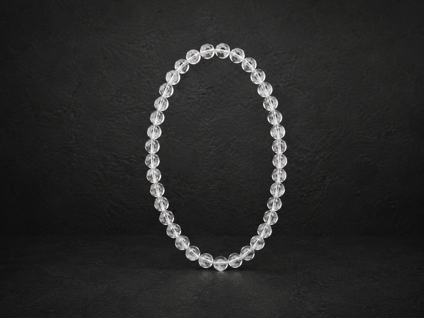 Bracelet Cristal de Roche 'A' perles 4mm