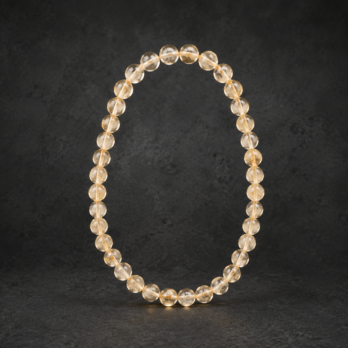 Bracelet Citrine naturelle 'A' perles 4mm