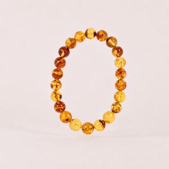 Bracelet Ambre sombre catégorie ‘A’ perles 8mm