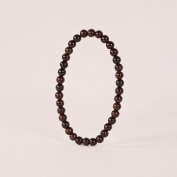 Bracelet Grenat 'A' perles 4mm