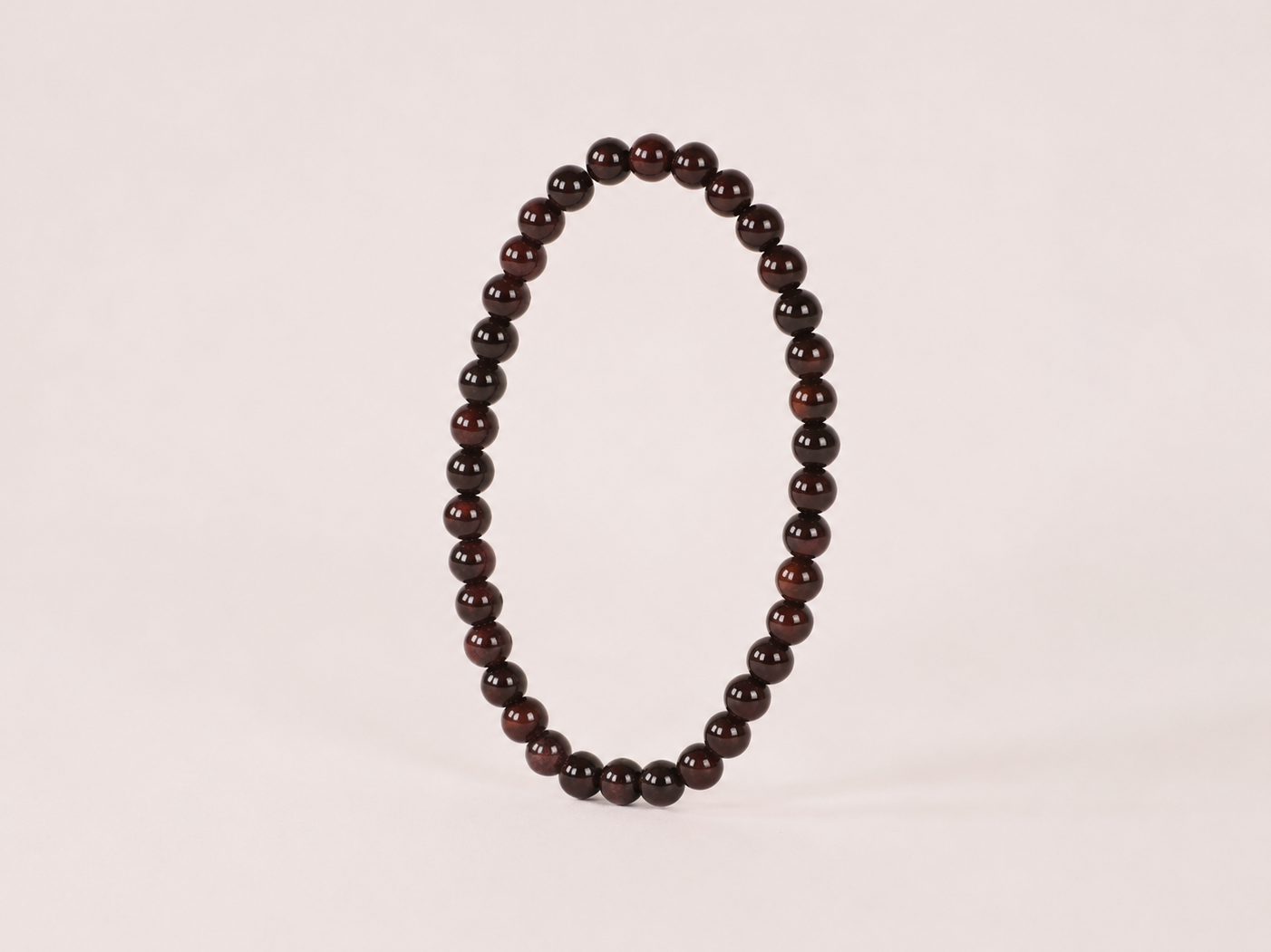 Bracelet Grenat 'A' perles 4mm