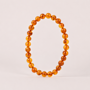 Bracelet Ambre sombre catégorie ‘A’ perles 6mm