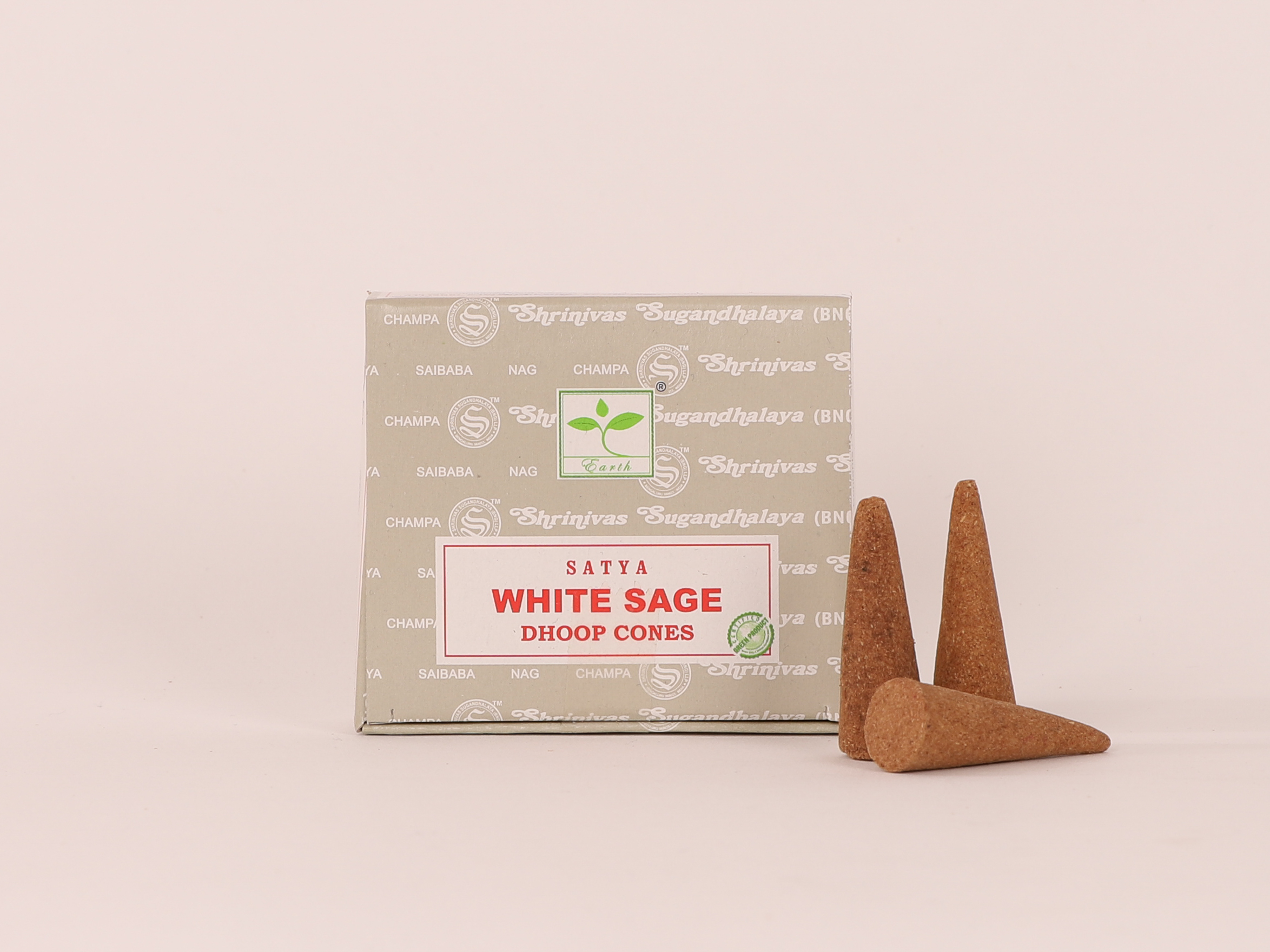 Lot de 5 encens Satya sauge blanche en cônes 1 Lot de 5 encens Satya sauge blanche en cônes