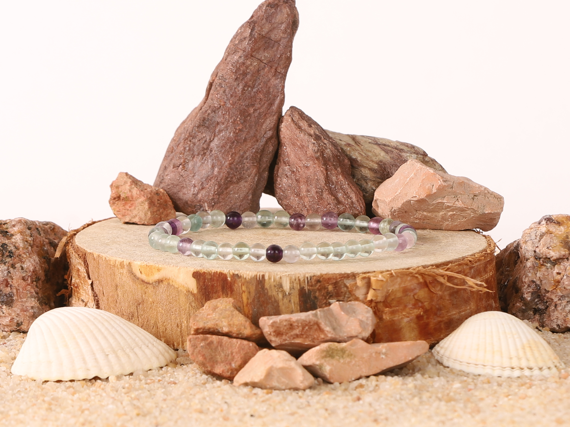 Bracelet Fluorite 'A' perles 4mm 4