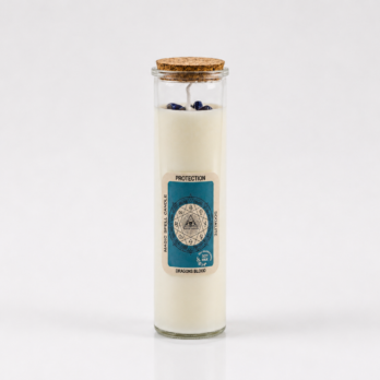 Bougie Rituelle Protection – Sodalite & Dragon’s Blood