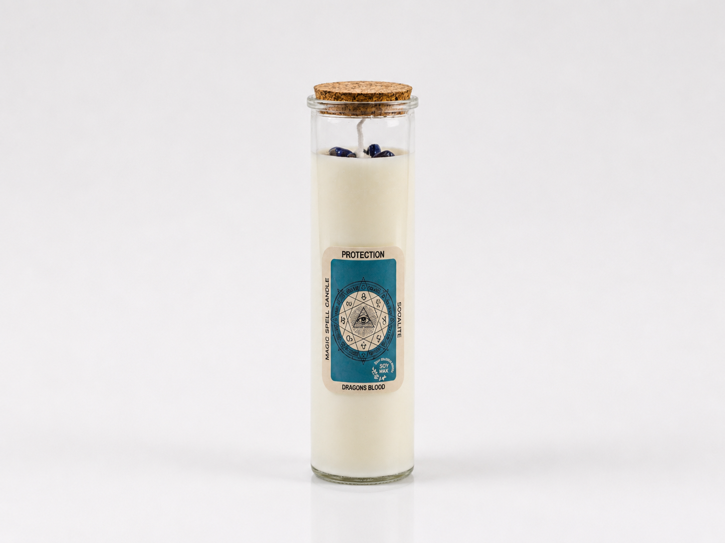 Bougie Rituelle Protection – Sodalite & Dragon’s Blood 13 Bougie Rituelle Protection – Sodalite & Dragon’s Blood