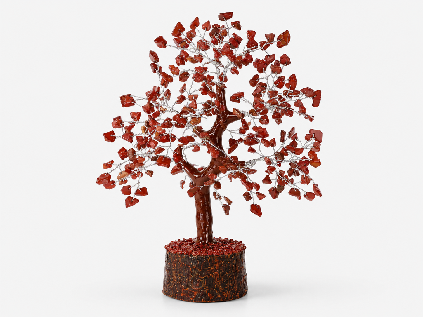 Arbre du Bonheur Jaspe Rouge 25cm 10 Arbre du Bonheur Jaspe Rouge 25cm
