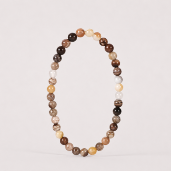 Bracelet Agate Botswana 'A' perles 4mm