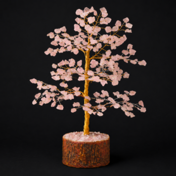 Arbre du Bonheur Quartz Rose 25 cm