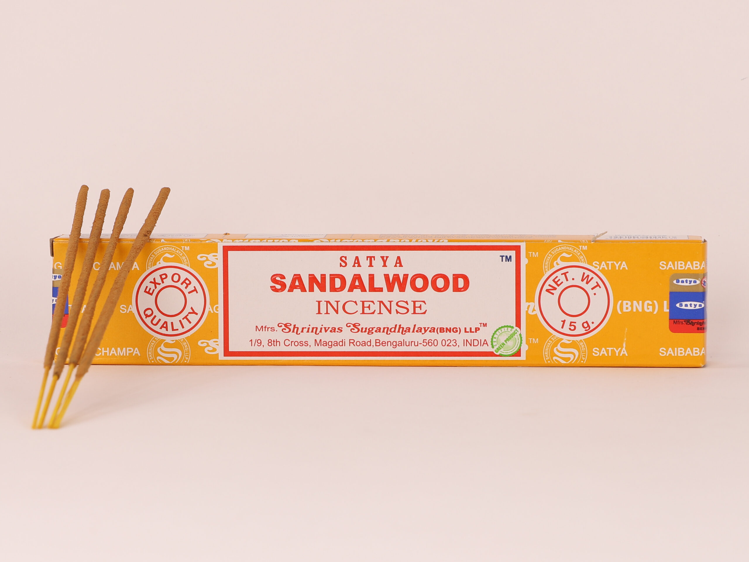Lot de 5 encens Satya Sandalwood en bâtons 15 Lot de 5 encens Satya Sandalwood en bâtons