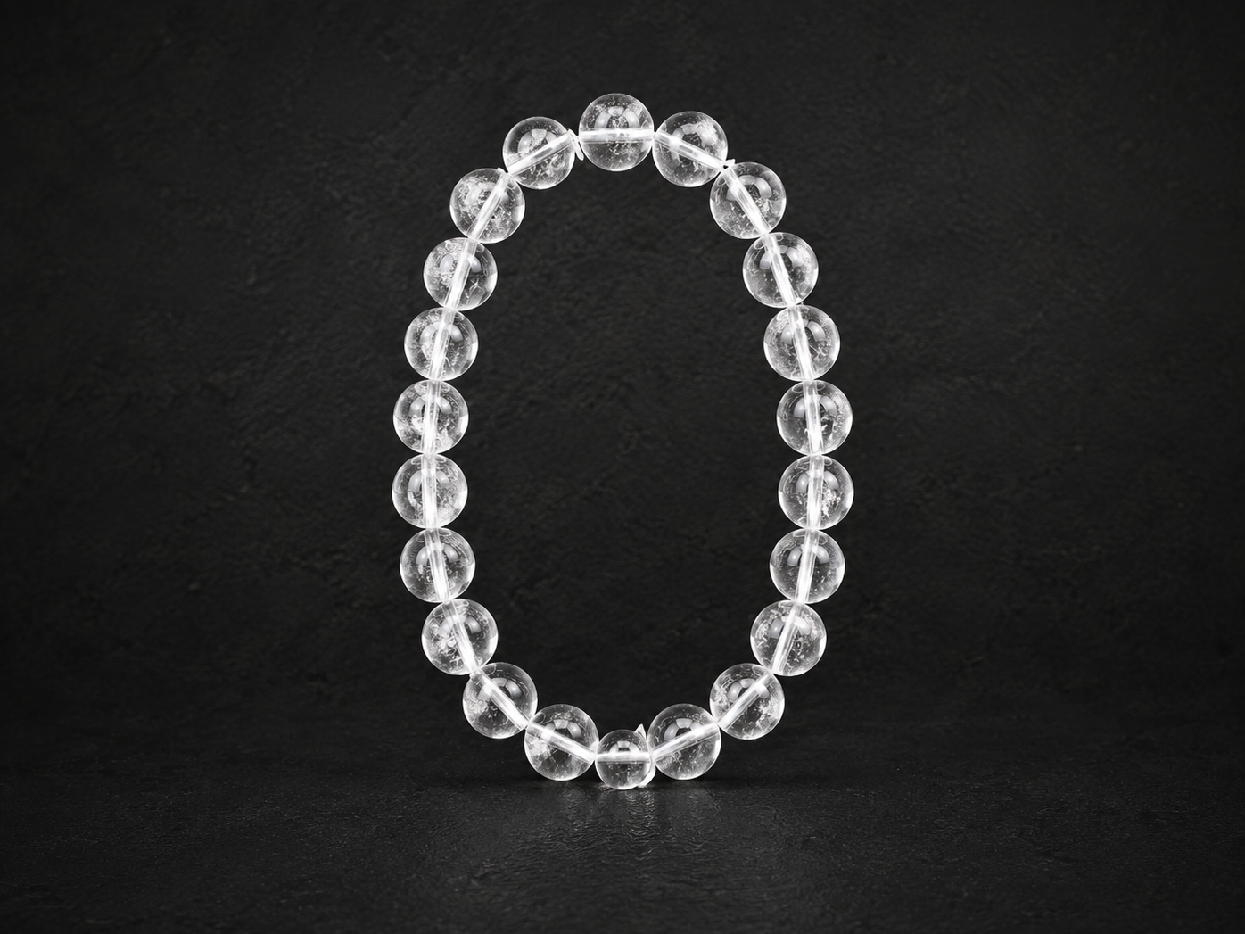 Bracelet Cristal de Roche 'A' perles 8mm