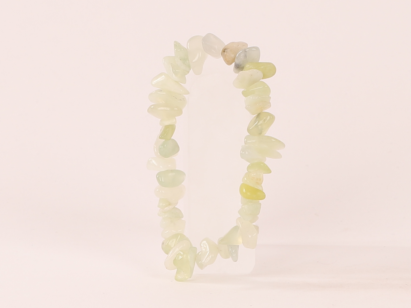 Bracelet Jade Verte chips 'A' perles 8 mm