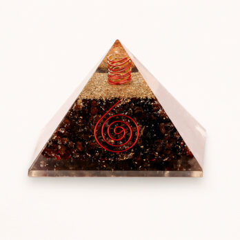 Orgonite pyramide Grenat spirale