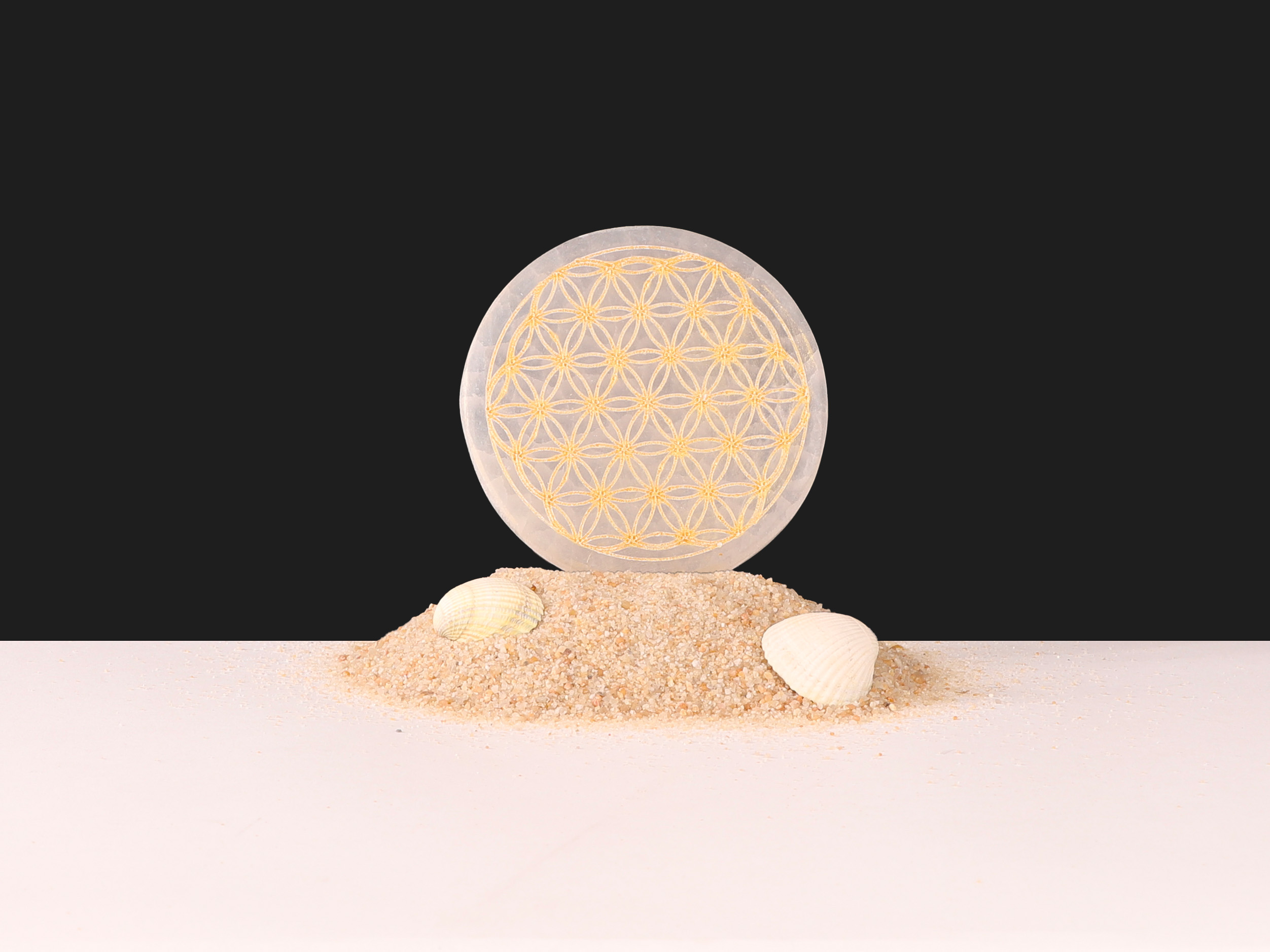 Plaque de rechargement ronde en sélénite Fleur de vie dorée 10cm 4 GMu DTXSYT4Is eqHkSOAzTFlYGFTxk NvbJ40qUOMI