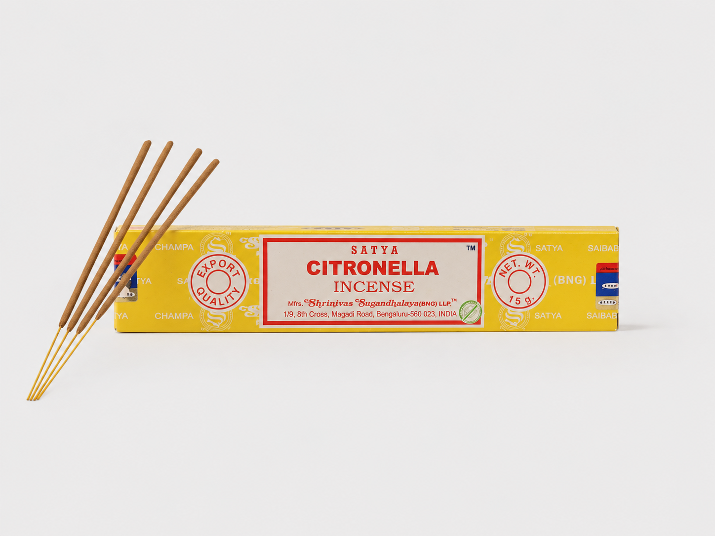 Lot de 5 encens Satya Citronella en bâtons