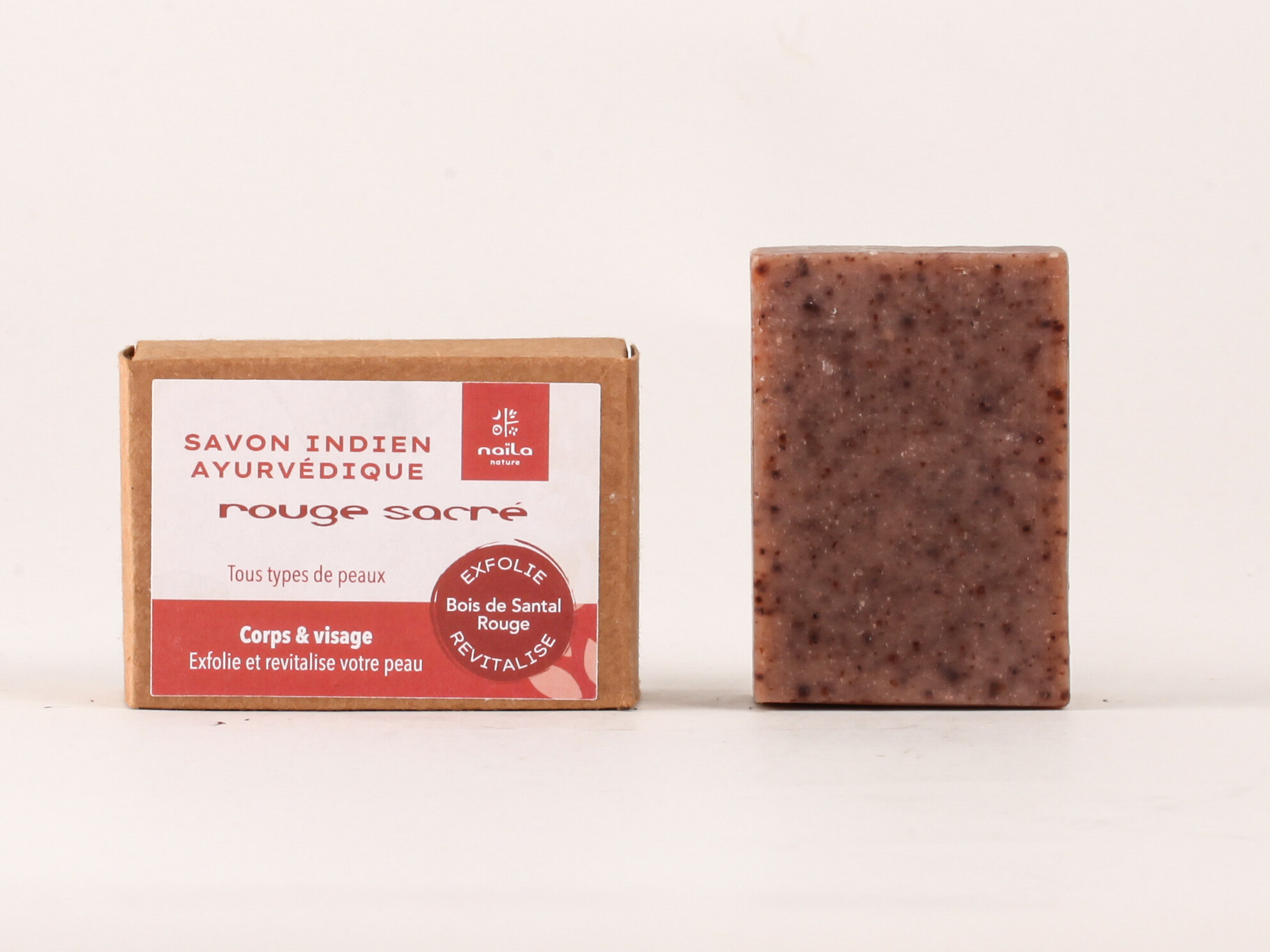 Lot de 2 savons Ayurvédiques Bois de Santal "Rouge Sacré" 8 Lot de 2 savons Ayurvédiques Bois de Santal