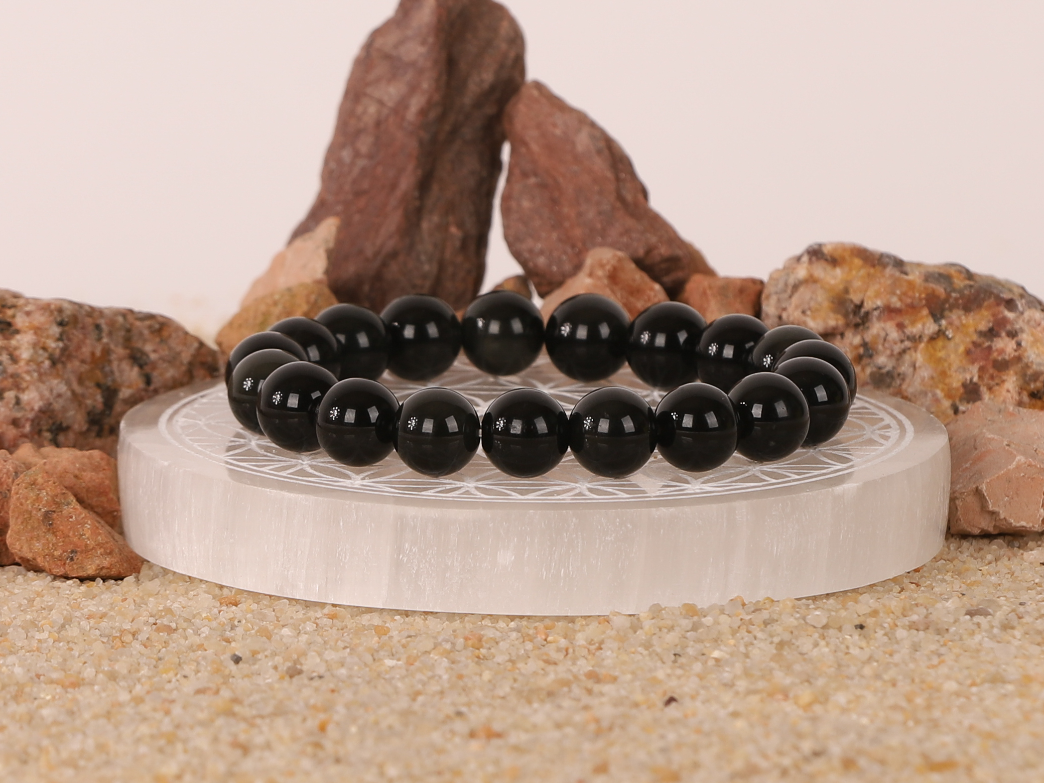 Bracelet Tourmaline Noire 'A' perles 8 mm 3 3