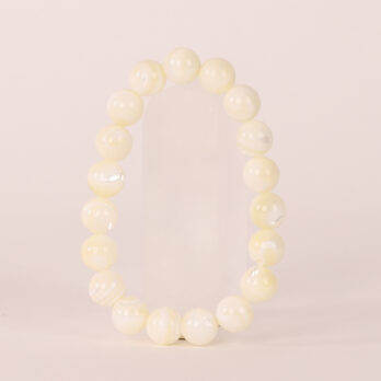 Bracelet Nacre Naturelle 'A' perles 10 mm