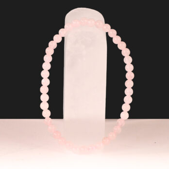 Bracelet Quartz Rose 'A' perles 4 mm