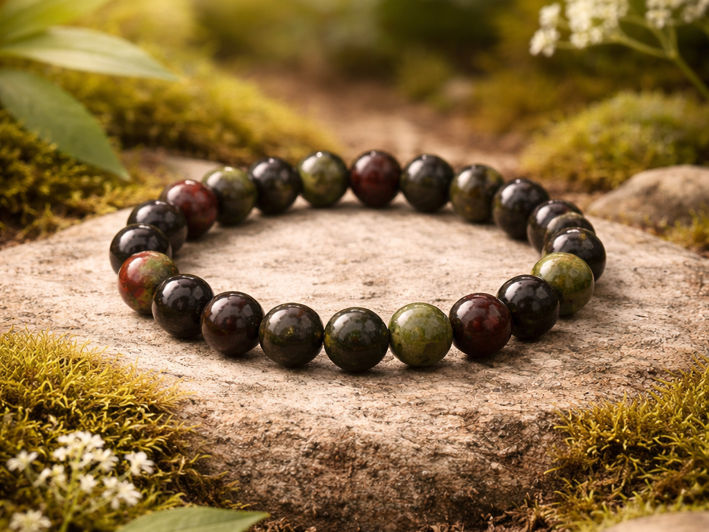Bracelet Jaspe Sang de Dragon ‘A’ perles 10 mm 2