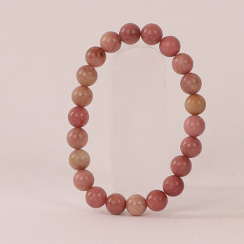 Bracelet Rhodonite unie 'A’ perles 8 mm