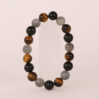 Bracelet Triple Protection Labradorite 'A' perles 10 mm