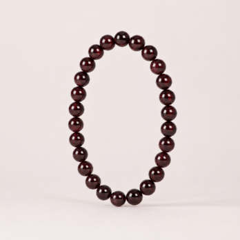 Bracelet Grenat 'A' perles 8 mm