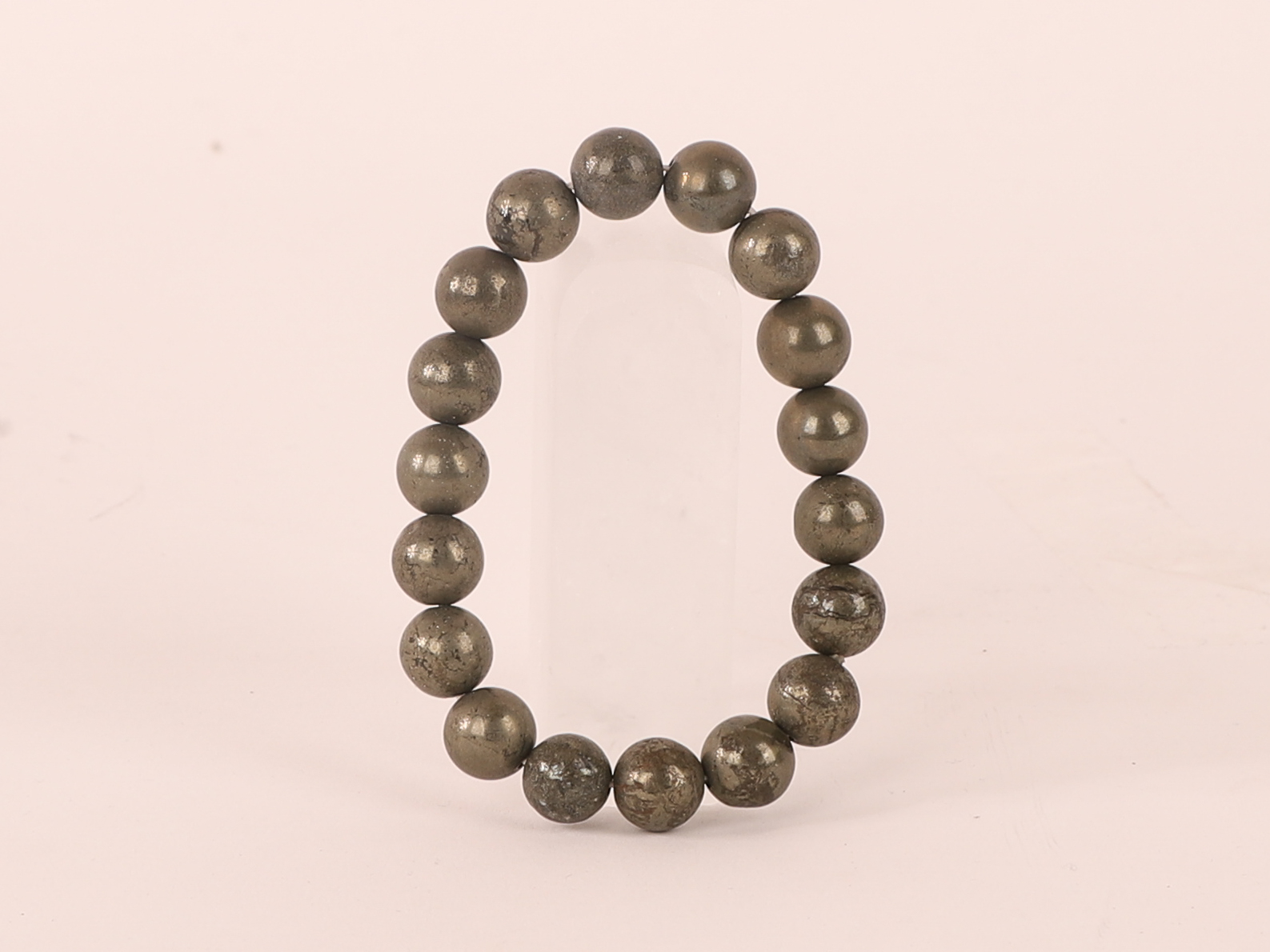 Bracelet Pyrite 'A' perles 10 mm 1 Bracelet Pyrite 'A' perles 10 mm
