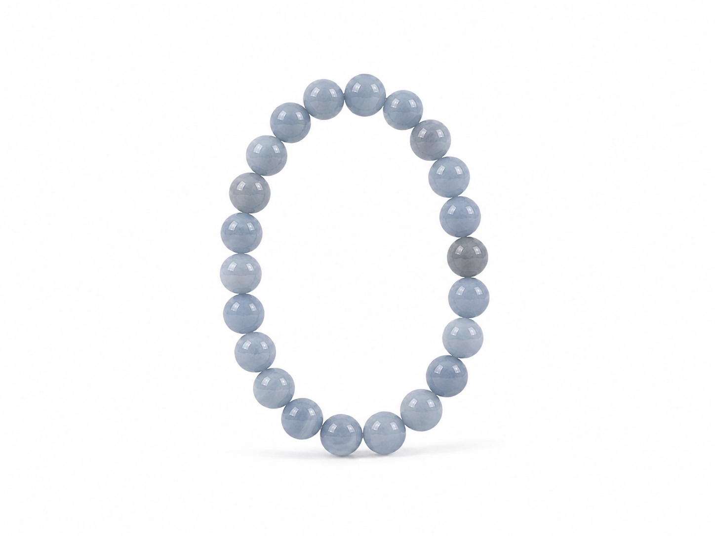 Bracelet Angélite bleue A+ perles 8 mm 1 Bracelet Angélite bleue A+ perles 8 mm