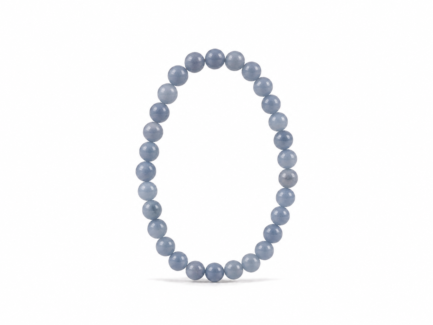 Bracelet Angélite bleue A+ perles 6 mm 1 Bracelet Angélite bleue A+ perles 6 mm