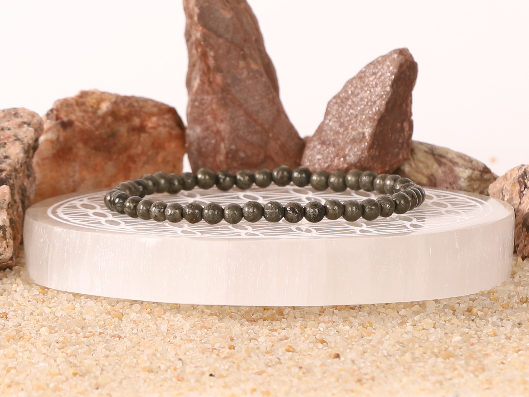 Bracelet Pyrite 'A' perles 4 mm 3